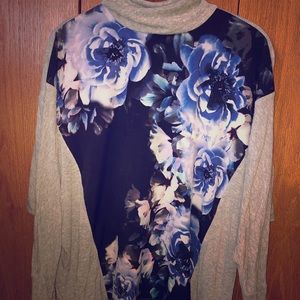 Apt 9 Long Sleeve Watercolor top